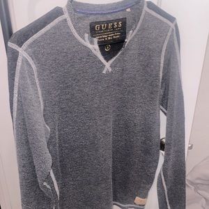 MENS vintage size small Guess long sleeve tee with a in the neckline